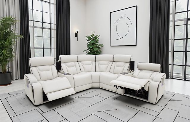 L-shaped reclining sectional configuration