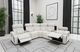Starwarz 7 Piece White Media Leather Sectional-3