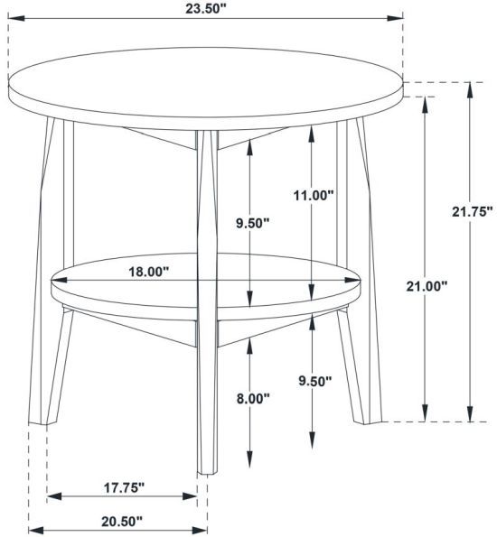 Coaster® Bradley 2-Piece Brown/Smokey Gray Coffee Table Set-3