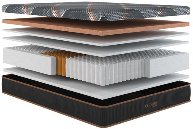 Copper by Spring Air® 13.5" Hybrid Firm Split Top King Mattress-2