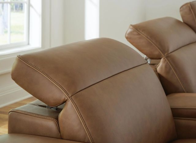 Signature Design by Ashley® Rally-Up 5-Piece Caramel Power Reclining L-Shape Sectional with Console-1