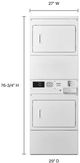 Whirlpool Commercial® 14.8 Cu. Ft. White Coin Drop Gas Stack Dryer-1
