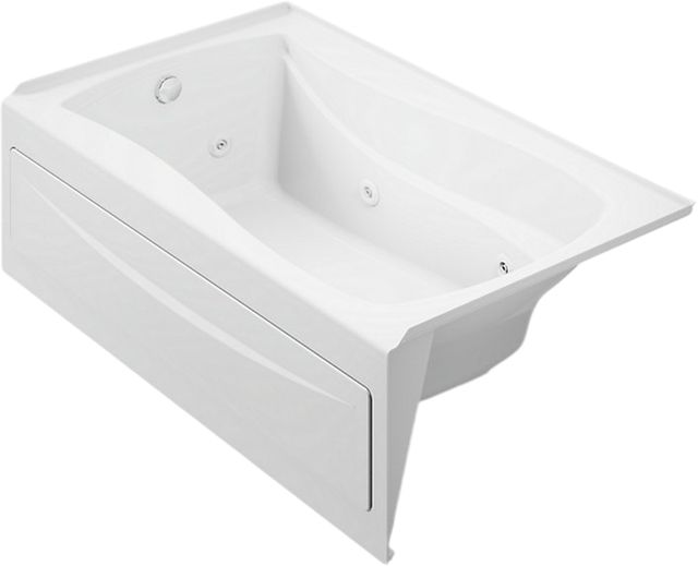 KOHLER® Mariposa® White 60" x 36" Alcove Heated Whirlpool - Left Drain-0