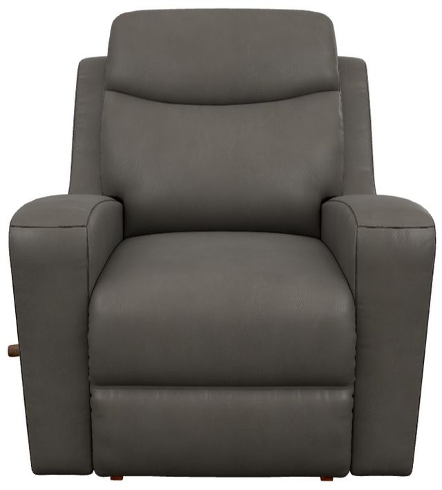 La-Z-Boy® Emmons Pewter Leather Manual Rocking Recliner -1