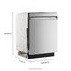 KitchenAid® 24" PrintShield™ Stainless Steel Front Control Built-In Dishwasher with 40+ Total Wash Jets-4