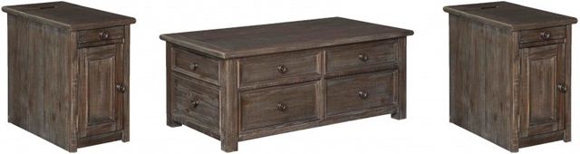 Signature Design by Ashley® Wyndahl 3-Piece Rustic Brown Living Room Table Set-0