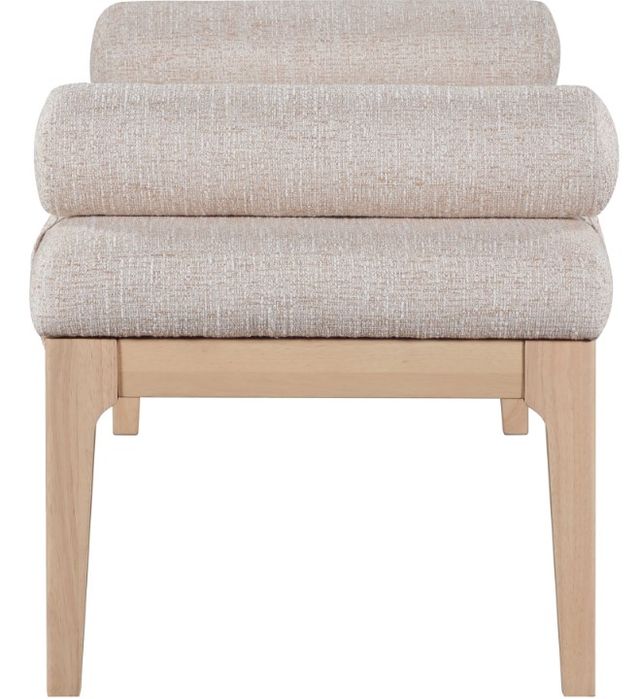 Meridian Furniture Priscilla Beige/Natural Upholstered Bench-3
