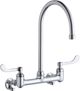 Elkay Chrome Scrub/Handwash 8" Centerset Wall Mount Faucet with 4" Wristblade Handle -0