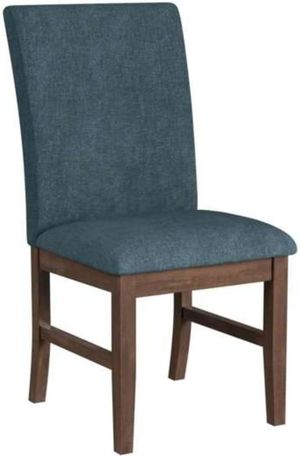 Elements International Santa Barbara Denim Blue/Walnut Dining Chair