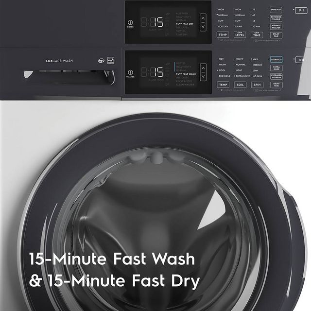 Electrolux 300 Series 4.4 Cu. Ft. Washer, 8.0 Cu. Ft. Electric Dryer White Stack Laundry-12