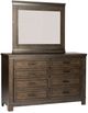 Liberty Furniture Thornwood Hills Rock Beaten Brown Dresser and Mirror-0