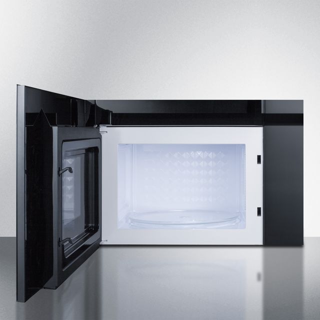 Summit® 1.3 Cu. Ft. Black with Stainless Steel Over the Range Microwave-1