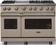 Viking® 5 Series 48" Nantucket Pro Style Gas (LP) Range with Brushed Brass Trim-4