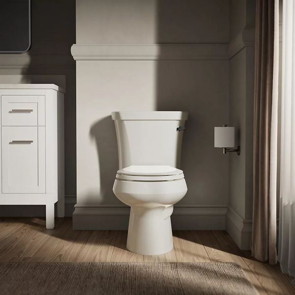 KOHLER® Wellworth® Biscuit 2-Piece Round-Front Right-Hand Trip Toilet, 1.28 Gpf-3