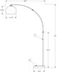 Monarch Specialties Inc. Black 74" Arc Floor Lamp-2