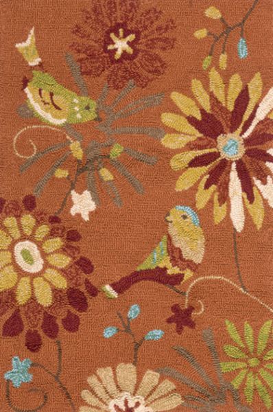 Surya Rain Orange Multi-Colored 8' Round Rug-1