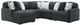 Signature Design by Ashley® Midnight-Madness 5-Piece Gunmetal Left-Arm Facing Sectional and Chaise-0