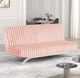 Furniture of America® Villeneuve Pink Futon Sofa Bed-2