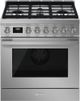 Smeg Portofino Aesthetic 30" Stainless Steel Freestanding Dual Fuel Natural Gas Range-0