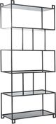 Dovetail Furniture Yarrow Black Bookcase-0