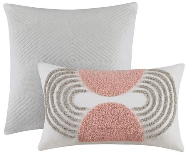 Olliix by Urban Habitat Hayes Jenson 5 Piece Blush/Grey King/California King Cotton Printed Comforter Set-1