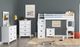 Elements International Hampton Kids White Youth Twin Loft Bed with Staircase and Desk-1