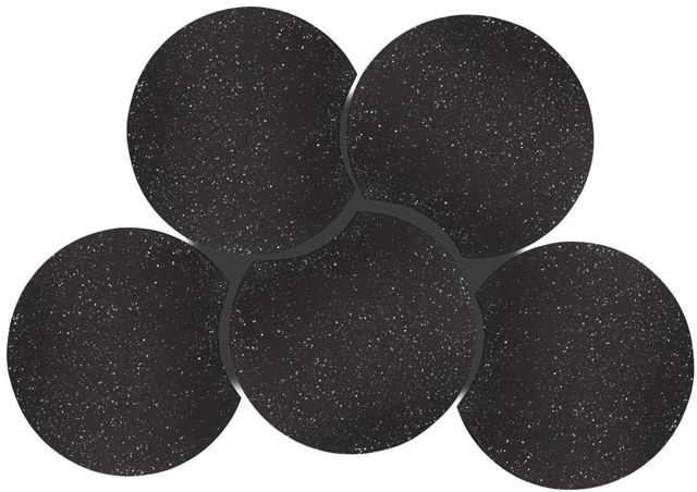 Meridian Furniture Dimple 5-Piece Black 18" Modular Nesting Coffee Table Set-1