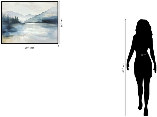 Classy Living Mesmerizing Misty Lakeview I Wall Art-2