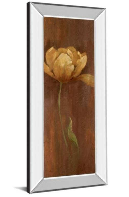 Classy Art Golden Tulip I by Nan Mirror Framed Wall Art-1