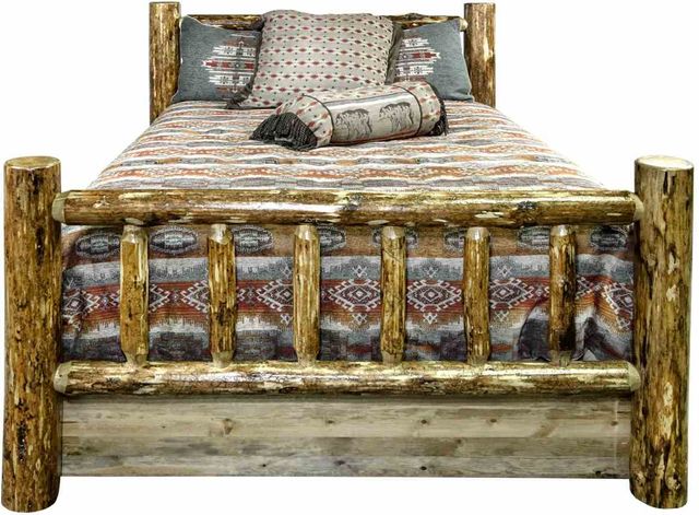Montana Woodworks® Glacier Country Stain & Clear Lacquer Twin Bed with Storage-1