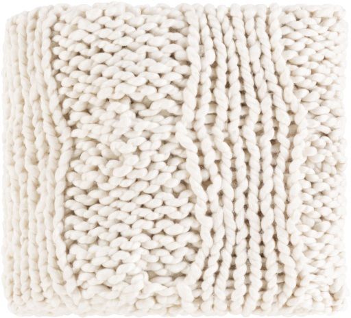 Surya Denton Ivory 50"x60" Throw Blanket