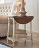 Null Furniture 6618 Harbor Drop Leaf End Table with Stone Base-1