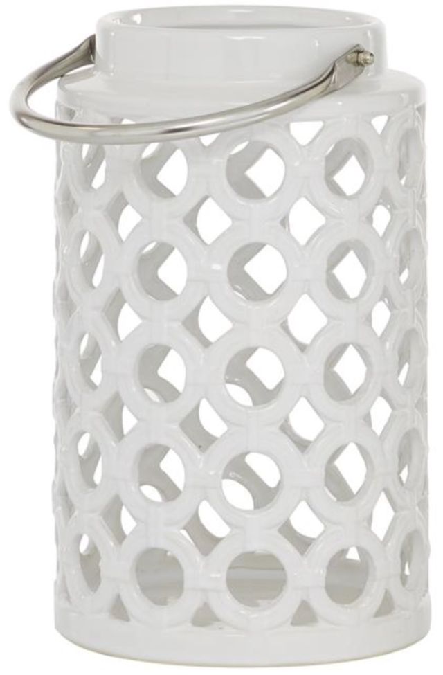 Deco Marche White 11” Candle Lantern-1