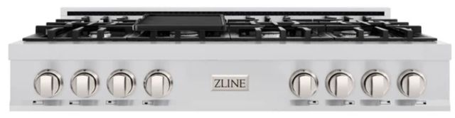 ZLINE Classic 48" Stainless Steel Gas Rangetop with Griddle-1