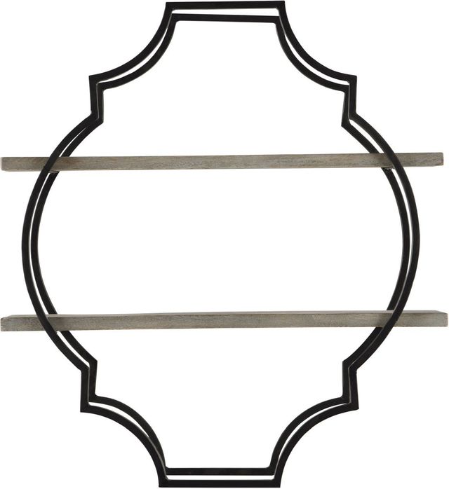 Signature Design by Ashley® Candon Antique Gray/Black Wall Shelf-0