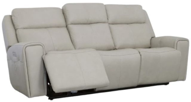 Flexsteel® Barnett Timber Leather Power Reclining Sofa with Power Headrest and Lumbar-2
