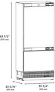 ZLINE Autograph Edition 36" 19.8 Cu. Ft. Panel Ready Built In Bottom Freezer Refrigerator with Champagne Bronze Accents-2