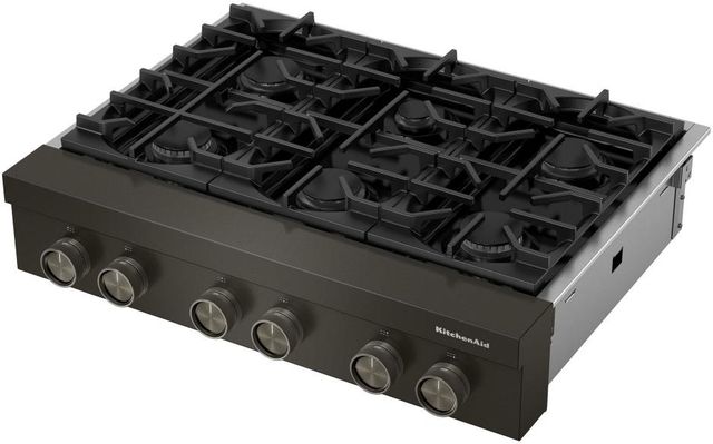 KitchenAid® 36" Black Ore Commercial-Style Gas Rangetop-2