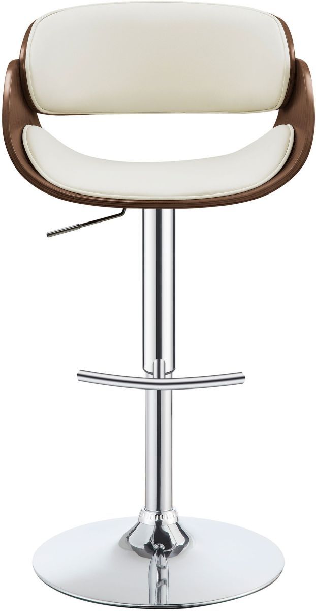 Coaster® Dana Ecru/Chrome Adjustable Bar Stool-2