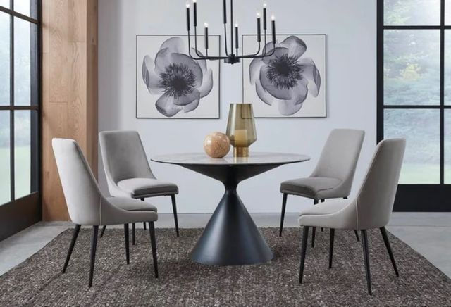 Modus Furniture Winston Stone Top Round Dining Table with Grigio Base-1
