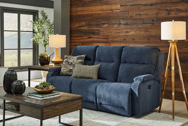 Best® Home Furnishings Customizable Field & Stream Home Maverly Space Saver Power Reclining Sofa with Tilt Headrest -4