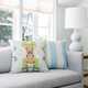 Laura Park Designs Versailles Stripe Blue 22" x 22" Throw Pillow-1