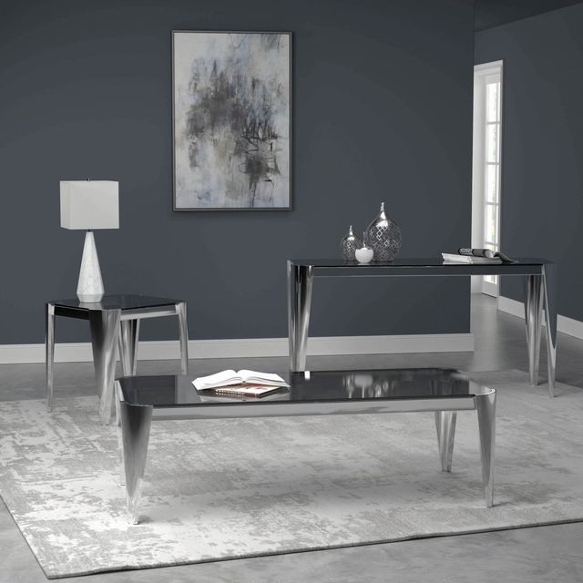 Coaster® Silver and Grey Console Table-4