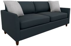 Best® Home Furnishings Customizable Bayment Leather Queen Memory Foam Stationary Sofa Sleeper with Dark Walnut Legs