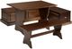 Linon Caron 3-Piece Walnut Backless Nook-0