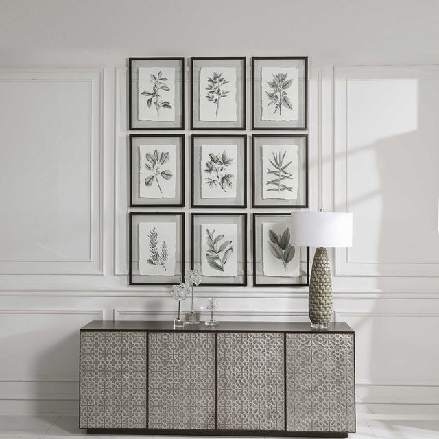 Uttermost® 9-Piece Farmhouse Florals Framed Prints Set-1