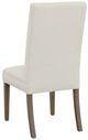 Fairfield® Customizable Entree Dining Straight Tall Back Side Chair with Mica Legs and Buttons-3