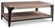 Handstone Customizable Portland Brushwork Oyster 54"W Coffee Table-0