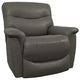 La-Z-Boy® James Charcoal Leather Power Rocking Recliner with Headrest-0