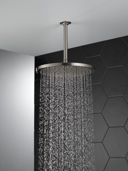 Delta Universal Showering Components Stainless Single-Setting Metal Raincan Shower Head-1
